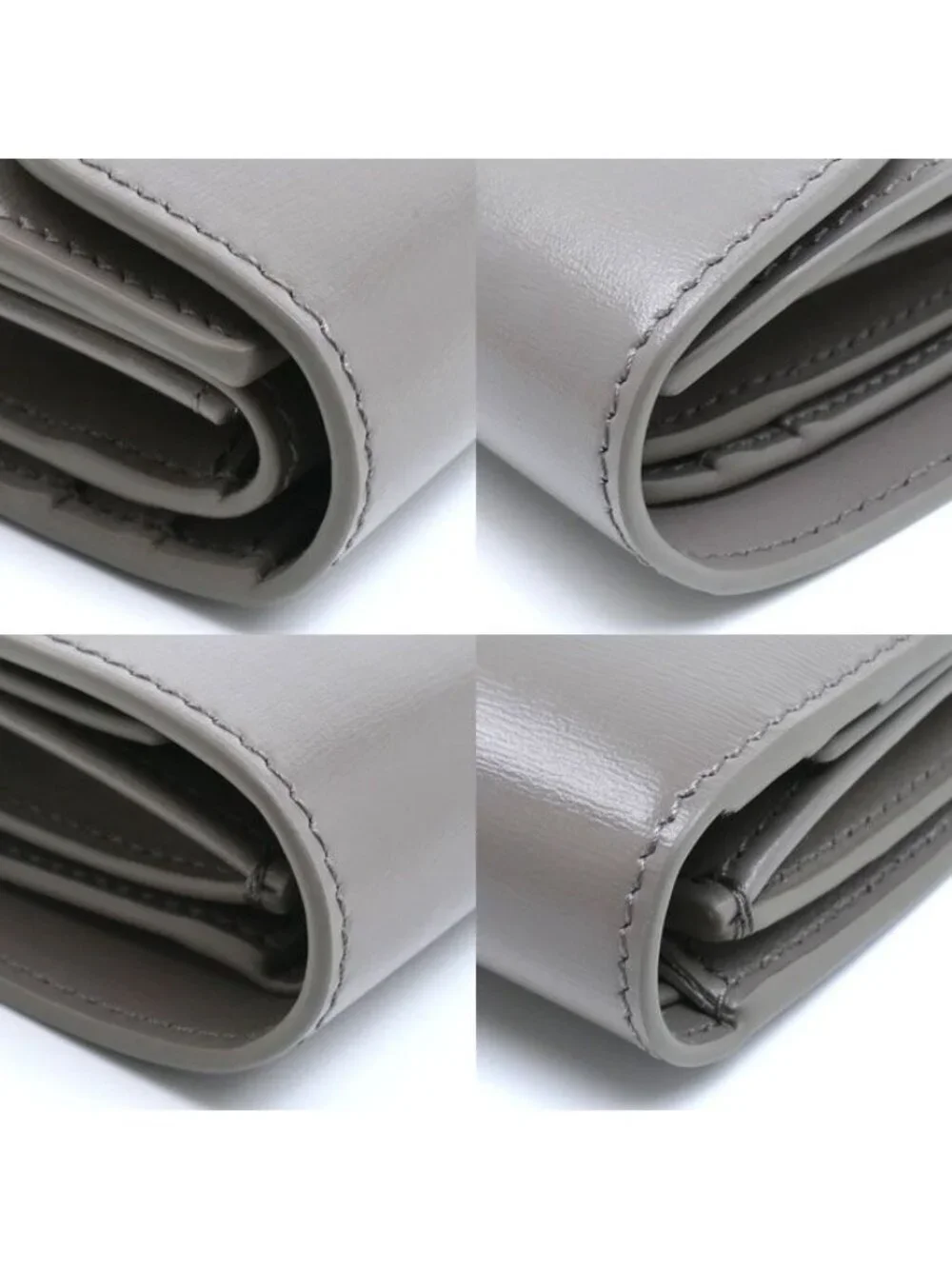 Celine Triomphe Small Full Flap Wallet Trifold Pebble